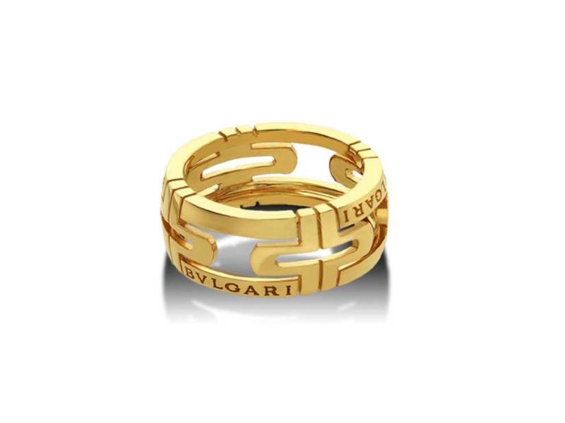 ANELLO A FASCIA IN ORO GIALLO PARENTESI BULGARI AN853961